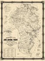 Anne Arundel County 1860 Wall Map 26x36